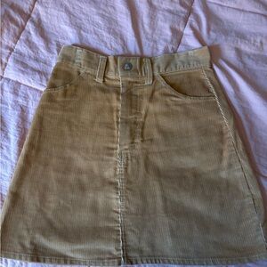 Tan Corduroy Women's Skirt